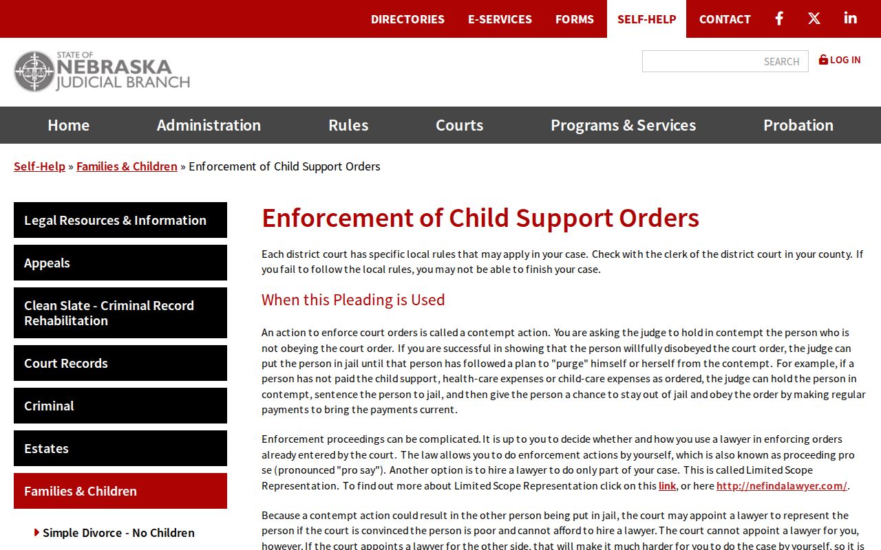 Nebraska bench warrant instructions relevant to Garden County court records